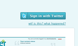Twuffer OAuth login button